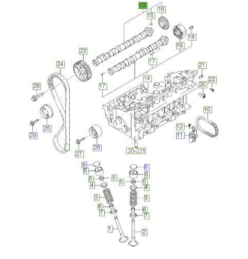 میل سوپاپ هوا سراتو 2007 | میل‌سوپاپ ورودی | میل سوپاپ Intake | Hyundai/KIA Genuine Parts – MOBIS | سراتو LD – سراتو کوپه – اسپورتیج – هیوندای i30 – توسان | 2410023770