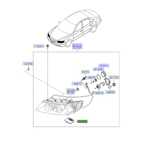 ترانس زنون آزرا  Hyundai/KIA Genuine Parts – MOBIS  921903L000 