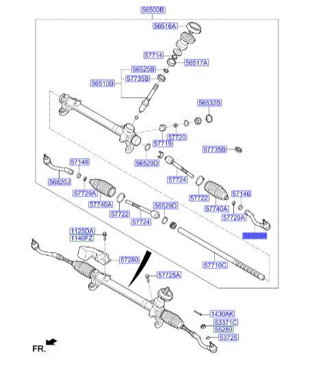 سیبک فرمان چپ آزرا  Hyundai/KIA Genuine Parts – MOBIS   56820G8000