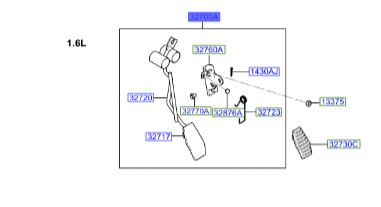 پدال گاز کوپه  Hyundai/KIA Genuine Parts – MOBIS   327002C400