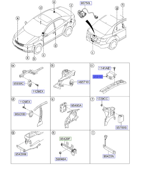 یونیت کنترل ایربگ سراتو 2010 | واحد کنترل ایربگ | مدول کنترل ایربگ | Hyundai/KIA Genuine Parts – MOBIS | سراتو TD | 959101M300