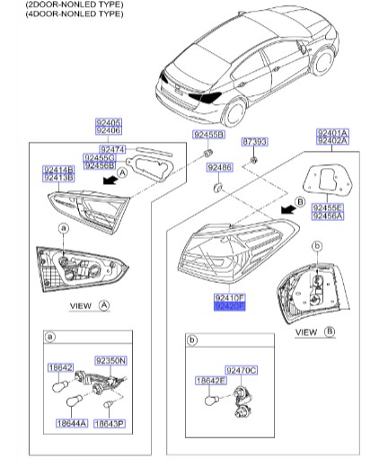 چراغ خطر روی گلگیر راست سراتو 2017 (بدون لامپ) | Hyundai/KIA Genuine Parts – MOBIS | سراتو YD مدل 2014 تا 2018   92420A7310