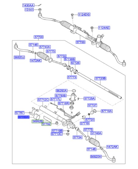 لاستیک چاکدار جعبه فرمان وراکروز  Hyundai/KIA Genuine Parts – MOBIS  577893J000