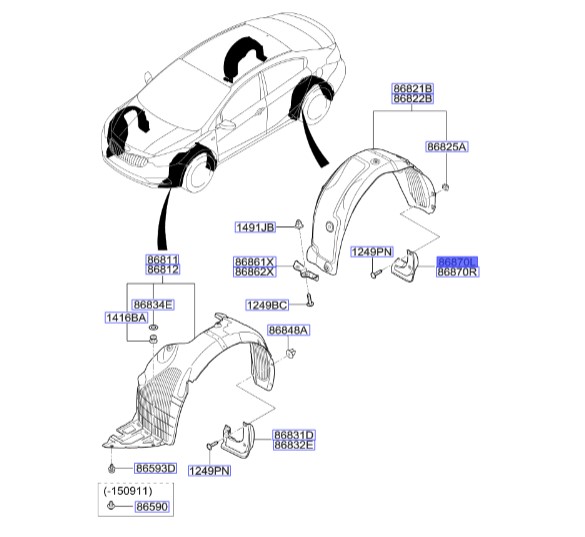 گل پخش کن عقب چپ سراتو YD | 86841A7200 | Hyundai/KIA Genuine Parts – MOBIS