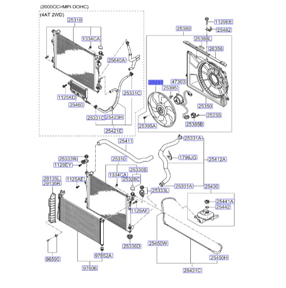 پروانه فن رادیاتور اپتیما  | Hyundai/KIA Genuine Parts | اپتیما MG , اپتیما TF , سورنتو XM , آزرا TG , سانتافه CM , سانتافه DM , سوناتا NF , سوناتا YF , توسان JM 