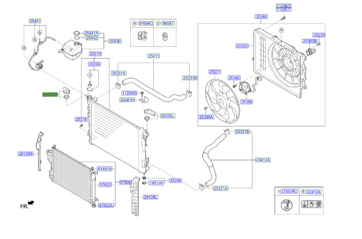 بست بالای رادیاتور Hyundai/KIA Genuine Parts – MOBIS   IX35  253333W000 