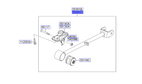 بازوی کششی عقب سراتو 2008 | Hyundai/KIA Genuine Parts | سراتو LD مدل 2007 تا 2009  551002F001