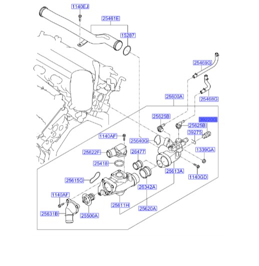 سنسور دمای آب سانتافه | Hyundai/KIA Genuine Parts | موهاوی HM  – کادنزا VG  – کارنیوال VQ – سورنتو XM  – سورنتو UM  – آزرا TG  – آزرا HG  – جنسیس BH – سانتافه CM  – سانتافه DM 