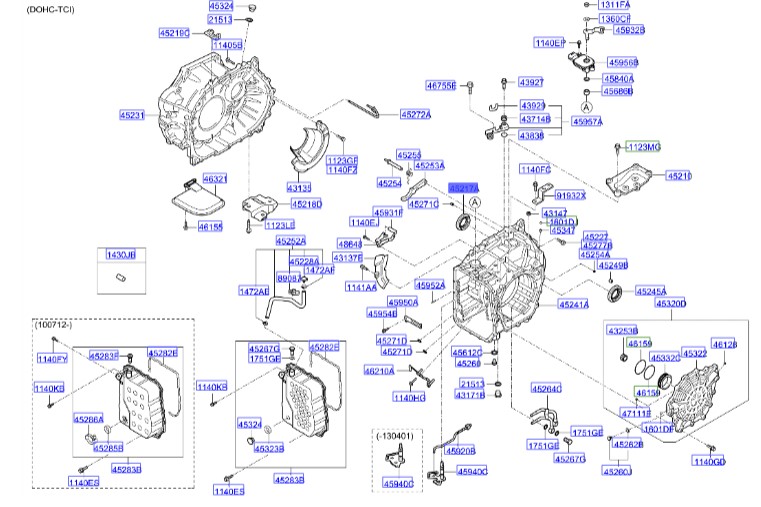 کاسه نمد گیربکس اسپورتیج توسانiHyundai/KIA Genuine Parts – MOBIS 452453b800 ix35 