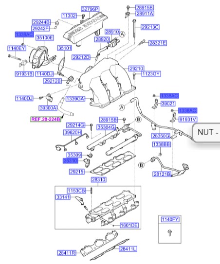 سوزن انژکتور هیوندای جنسیس  Hyundai/KIA Genuine Parts – MOBIS  353103C200