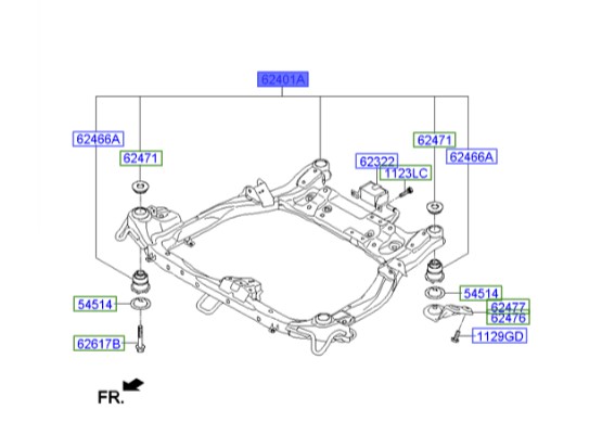رام هیوندای سوناتا  Hyundai/KIA Genuine Parts – MOBIS  624053S220AS
