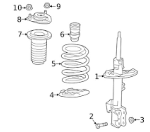 کمک جلو چپ لکسوس RX350 485200E160 