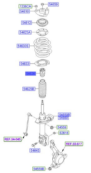 ضربه گیر کمک Hyundai/KIA Genuine Parts – MOBIS    IX35 546263S000 