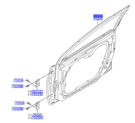درب جلو چپ النترا  Hyundai/KIA Genuine Parts – MOBIS   760033X001 