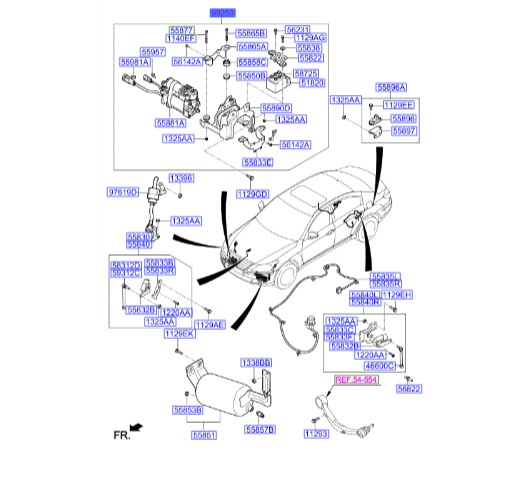 پمپ باد سیستم تعلیق جنسیس Hyundai/KIA Genuine Parts – MOBIS   558803M000 