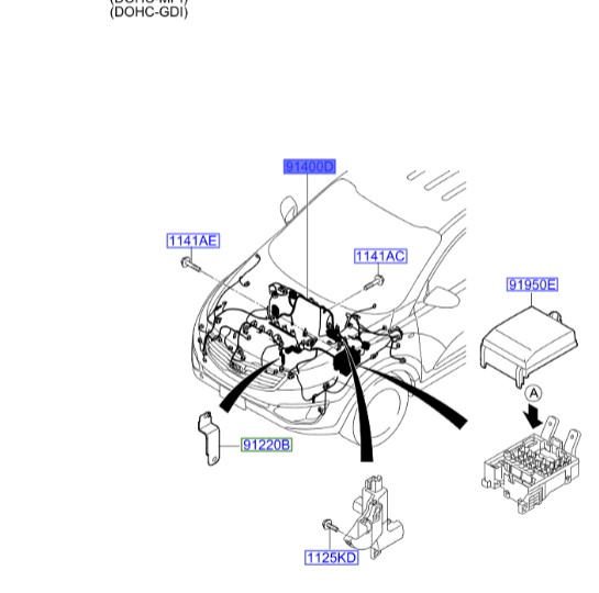 سیم‌کشی داخل موتور اسپورتیج 