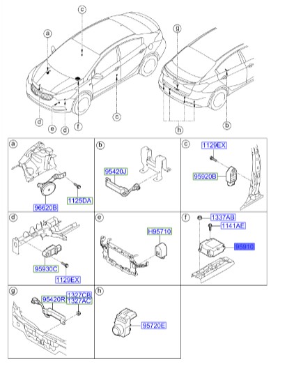 یونیت کنترل ایربگ سراتو 2014 | مدول کنترل ایربگ | واحد کنترل سیستم ایربگ | Hyundai/KIA Genuine Parts – MOBIS | سراتو YD | 95910A7120