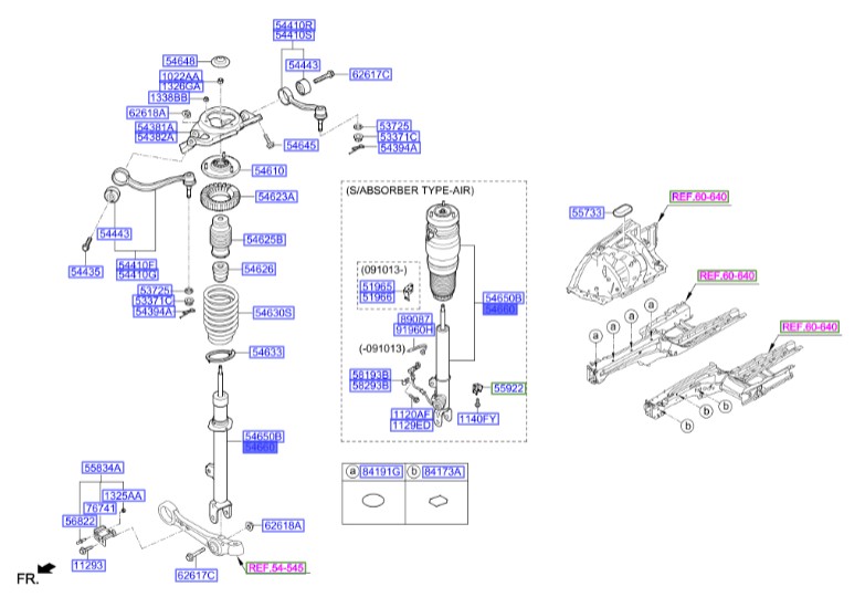 کمک فنر جلو راست هیوندای جنسیس Hyundai/KIA Genuine Parts – MOBIS    546213M701