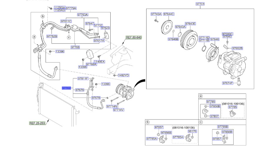 شیلنگ برگشت کمپرسور کولر سراتو 2010 | 977621M000 | Hyundai/KIA Genuine Parts – MOBIS