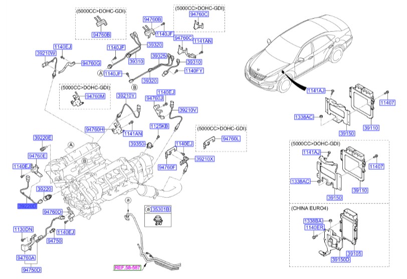 فشنگی درجه آب موهاوی  Hyundai/KIA Genuine Parts – MOBIS    392203F000