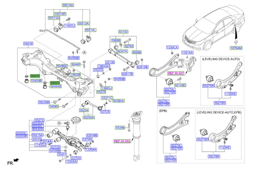 لاستیک گرنجور روی بوش رام آزرا  Hyundai/KIA Genuine Parts – MOBIS   554773V000