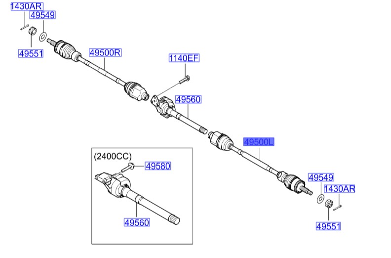 پلوس جلو چپ Hyundai/KIA Genuine Parts – MOBIS  IX35  495002S210 