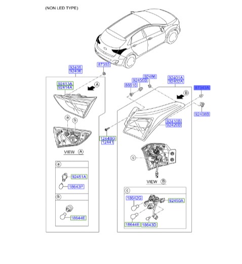 خار پشت چراغ خطر Hyundai/KIA Genuine Parts – MOBIS    I30  0K9D051919