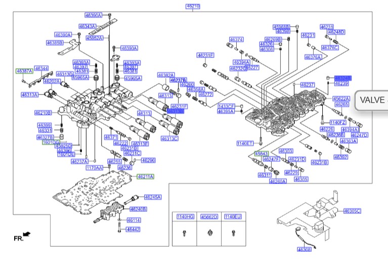 سوپاپ ساعتی گیربکس هیوندای سنتینیال  Hyundai/KIA Genuine Parts – MOBIS    463134E600
