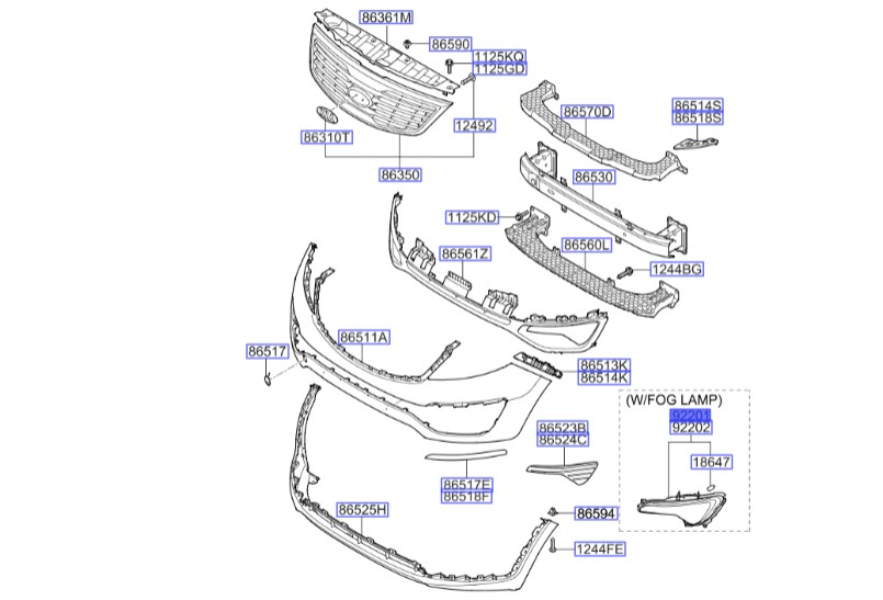 پرژکتور چپ اسپورتیج 