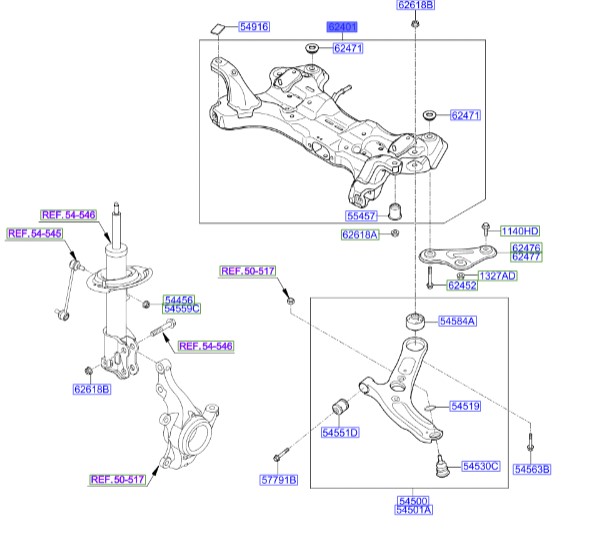 رام زیر موتور کیا سراتو | 62405A7500 | Hyundai/KIA Genuine Parts – MOBIS