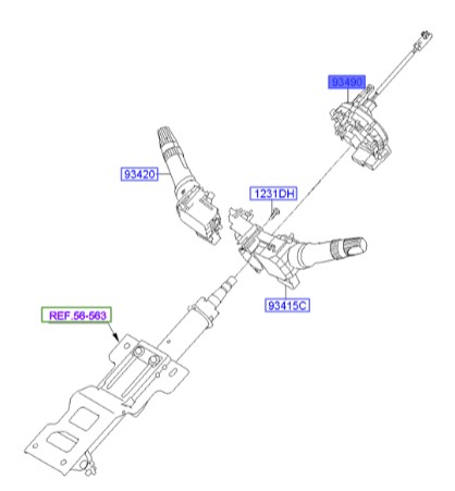 فنر ساعتی هیوندای Hyundai/KIA Genuine Parts – MOBIS  I20  934901J100