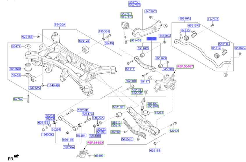طبق عقب Hyundai/KIA Genuine Parts – MOBIS   55100D3000 iX35
