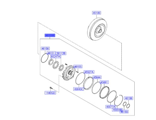 اویل پمپ گیربکس اتوماتیک توسان هیوندای Genuine Parts | 461003B660