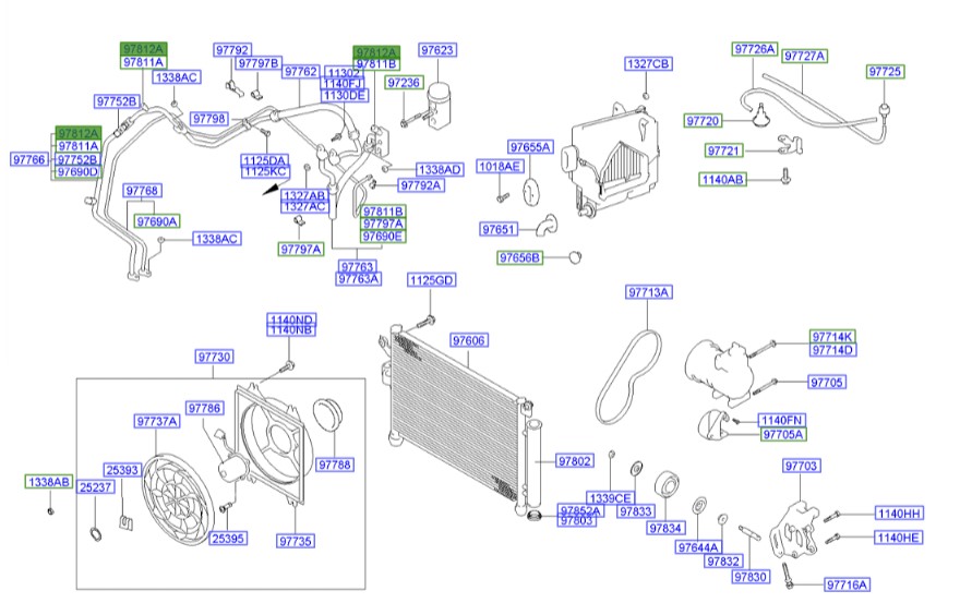 سوپاپ شیر اکسنپنشن اکسنت النترا جنسیس سانتافه سوناتا Hyundai/KIA Genuine Parts – MOBIS 9781222301 