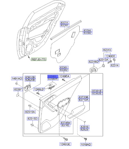 کلید شیشه بالابر سراتو 2010 | کلید شیشه برقی | Hyundai/KIA Genuine Parts – MOBIS| سراتو کوپه 935801M000WK