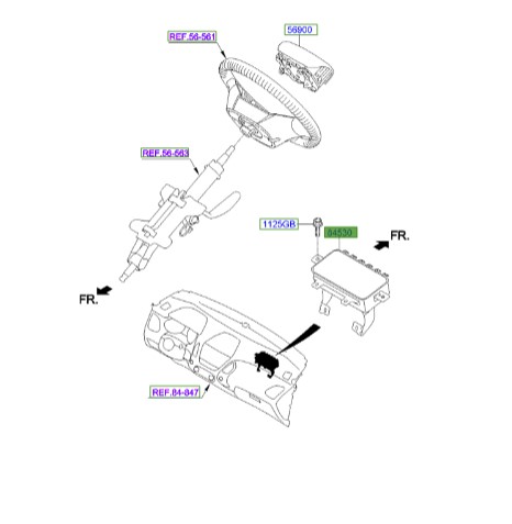 ایربگ راست IX35 | ایربگ سرنشین جلو | کیسه هوای سمت راست | Hyundai Genuine Parts | 845302S100