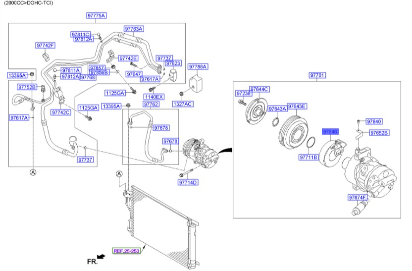 بوبین کمپرسور کولر Hyundai/KIA Genuine Parts – MOBIS  IX35  976412S000 