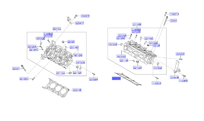 واشر سرسیلندر راست سورنتو | Hyundai/KIA Genuine Parts | سورنتو XM  – سورنتو UM  – آزرا HG  – سانتافه CM  – سانتافه DM 