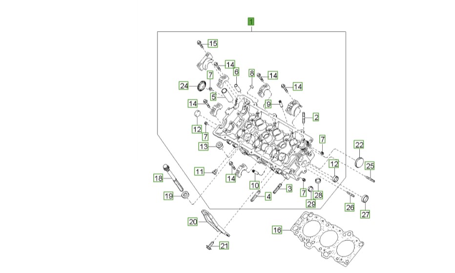 سرسیلندر چپ اسپورتیج 2008 | Hyundai/KIA Genuine Parts | اسپورتیج KM مدل 2008 تا 2010 – توسان JM مدل 2008 تا 2010 – کوپه FX یا GK مدل 2001 تا 2009