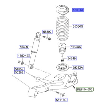 پد بالای کمک فنر عقب سراتو – پد بالای فنر لول | Hyundai/KIA Genuine Parts | سراتو TD مدل 2010 سایپایی و وارداتی – سراتو کوپه TD مدل 2010 تا 2013 – سول AM مدل 2008 تا 2013 – i20 PB مدل 2010 تا 2015  553312K000