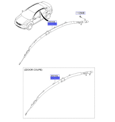 ایربگ پرده ای راست سراتو 2010 | Hyundai/KIA Genuine Parts | سراتو TD مدل 2010 سایپایی و وارداتی  850201M000