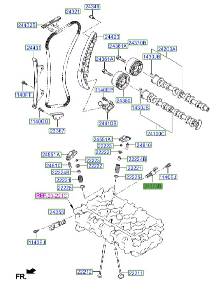 سنسور خروجی دود اکسنت  Hyundai/KIA Genuine Parts – MOBIS   2437503020 