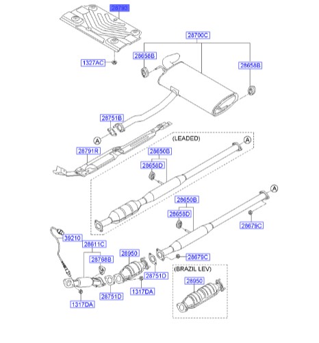 حرارت گیر منبع اگزوز Hyundai/KIA Genuine Parts – MOBIS IX35  287962S000 