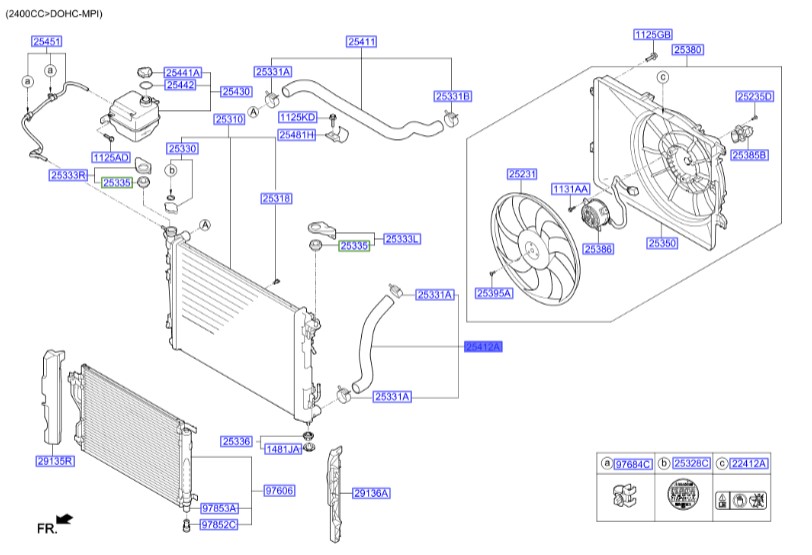 شیلنگ پایین رادیاتور Hyundai/KIA Genuine Parts – MOBIS   IX35    254122S101 