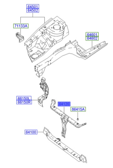 سینی جلو کوپه Hyundai/KIA Genuine Parts – MOBIS    641402C700