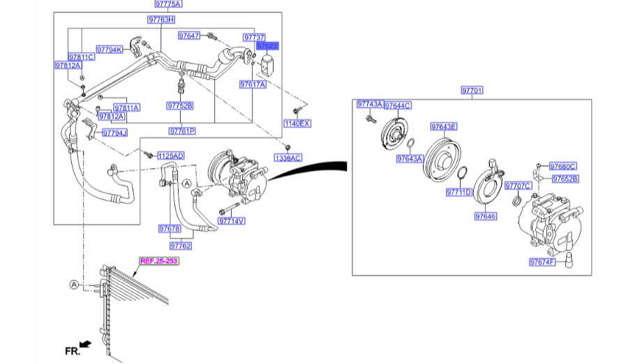 سوپاپ فشار شکن گاز کو اکسنت Hyundai/KIA Genuine Parts – MOBIS  976261R000