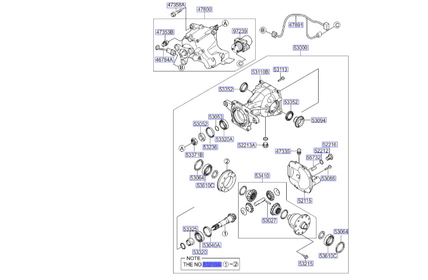 شفت و دنده دیفرانسیل توسان | Hyundai/KIA Genuine Parts | اسپورتیج SL مدل 2010 تا 2016 – توسان ix35 LM مدلهای 2010 تا 2016
