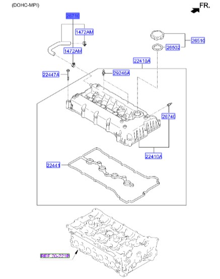 شلنگ وسط موتور سانتافه Hyundai/KIA Genuine Parts – MOBIS   267102GGB0