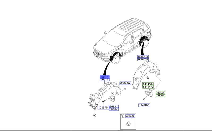 شل گیر جلو چپ اسپورتیج 2013 | Hyundai/KIA Genuine Parts – MOBIS | اسپورتیج SL مدل 2010 تا 2016