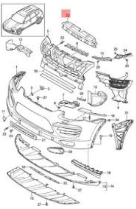 فوم ضربه گیر پشت سپر پورشه کاین توربو  (اورجینال) 